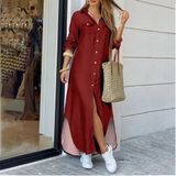 Vestido: Moda, Borgonha, Cor Doce, Primavera E Verão Para Mulheres