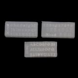 Números De Alfabeto Inglês Brilhante Keychain Molde De Silicone Epóxi Resina Moldes Diy Pendente Joias Fazendo Casa Decoração - Branco
