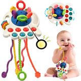 Brinquedo Sensorial Montessori Para Bebês Aituitui De 6 A 12 Meses Com Silicone