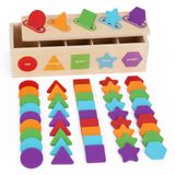 Brinquedos Educativos Montessori Kmtjt Color &amp; Shape Sorting 1-3y