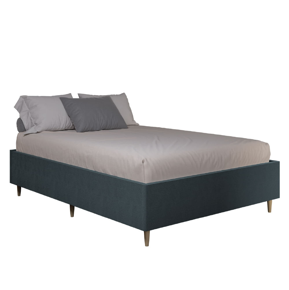 Cama Box Base Casal Queen Para Colchão De 1,58m Desmontável Toronto Dobuê