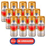 Cerveja Lager Premium Puro Malte Amstel Lata 350ml com 36 unidades