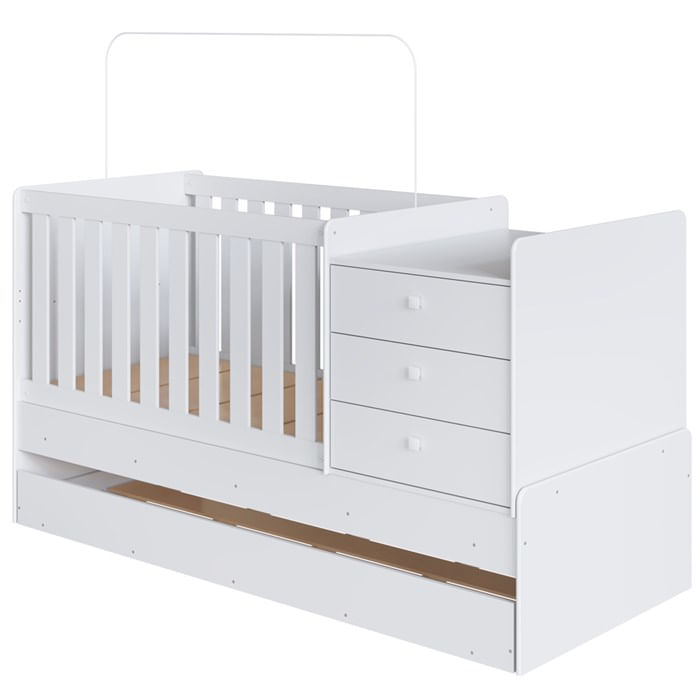 Berço Mini Cama Multifuncional Cama Auxiliar Bb690 Branco Comm