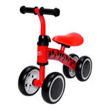 Andador Bebê Bicicleta De Equilíbrio Infantil Sem Pedal 4 Rodas Zippy Toys Vermelho