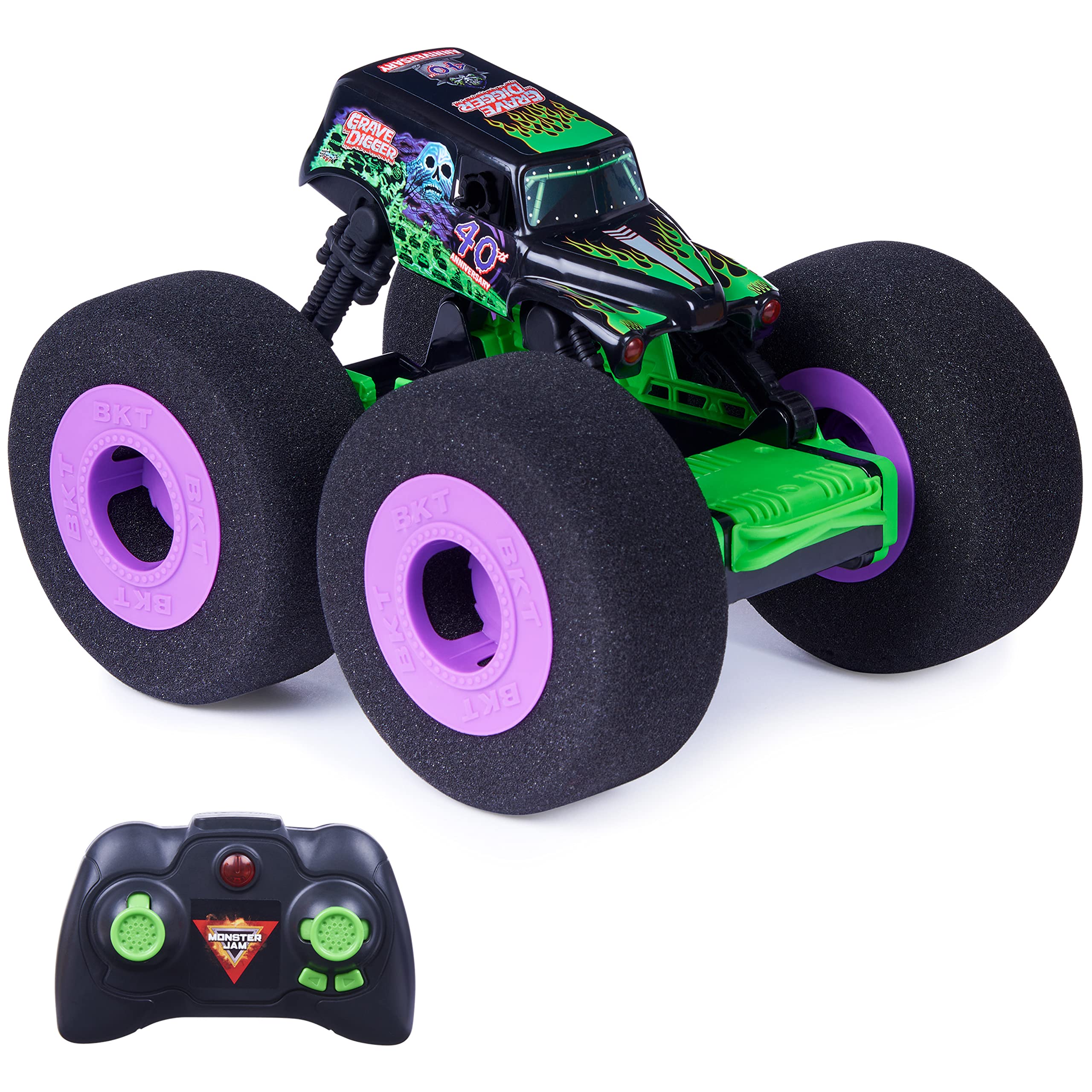 Carro De Rc Monster Jam Ramp Champ Grave Digger Em Escala 1:15