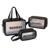 Kit 3 Bolsas Necessaires Washbag Transparente Organizador Maquiagem Bolsa À Prova De Água