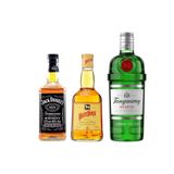 Jack Daniels 375ml + White Horse 500ml + Gin Tanqueray 750ml