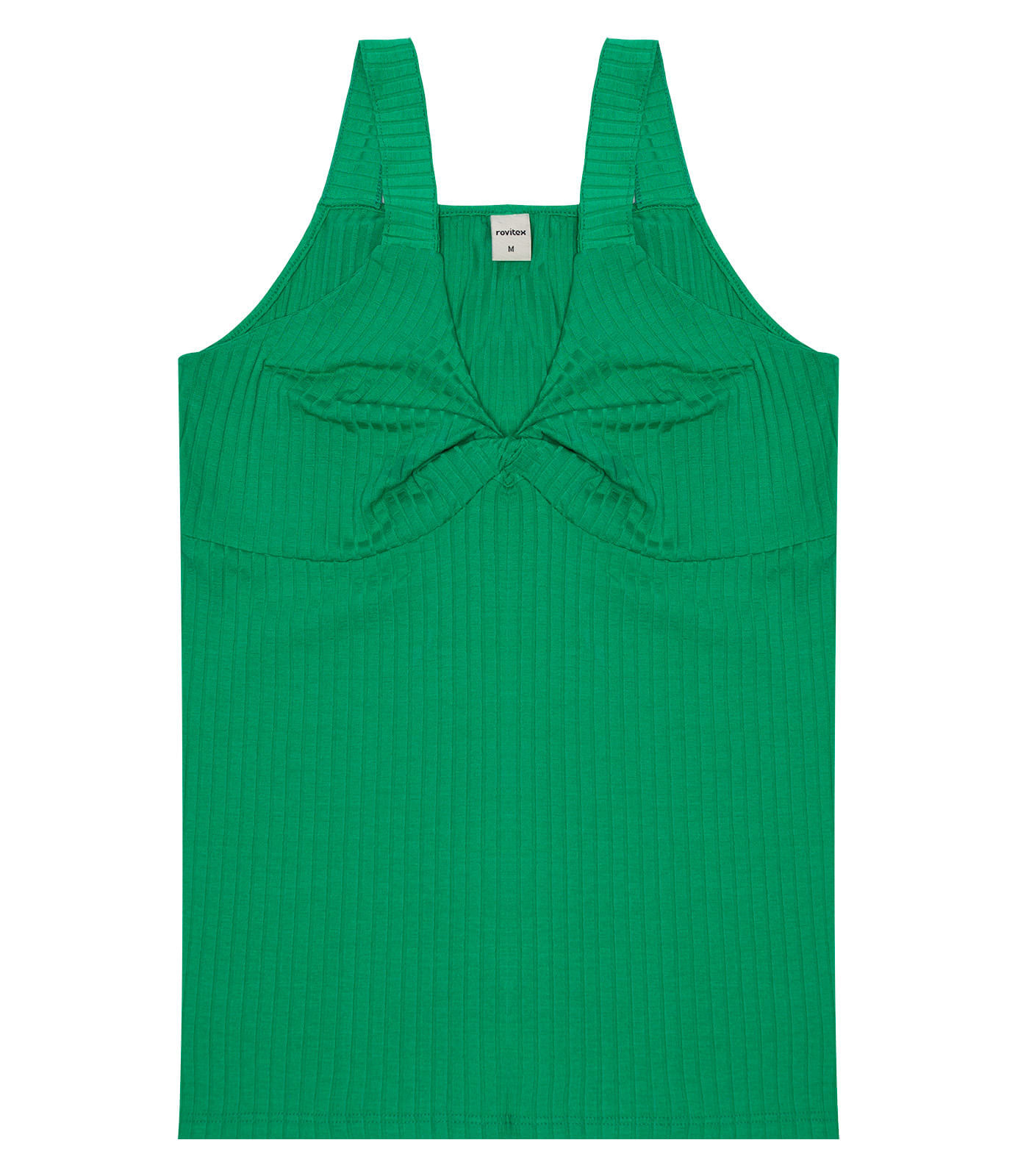 Regata Básica Em Ribana Canelada Rovitex Verde M