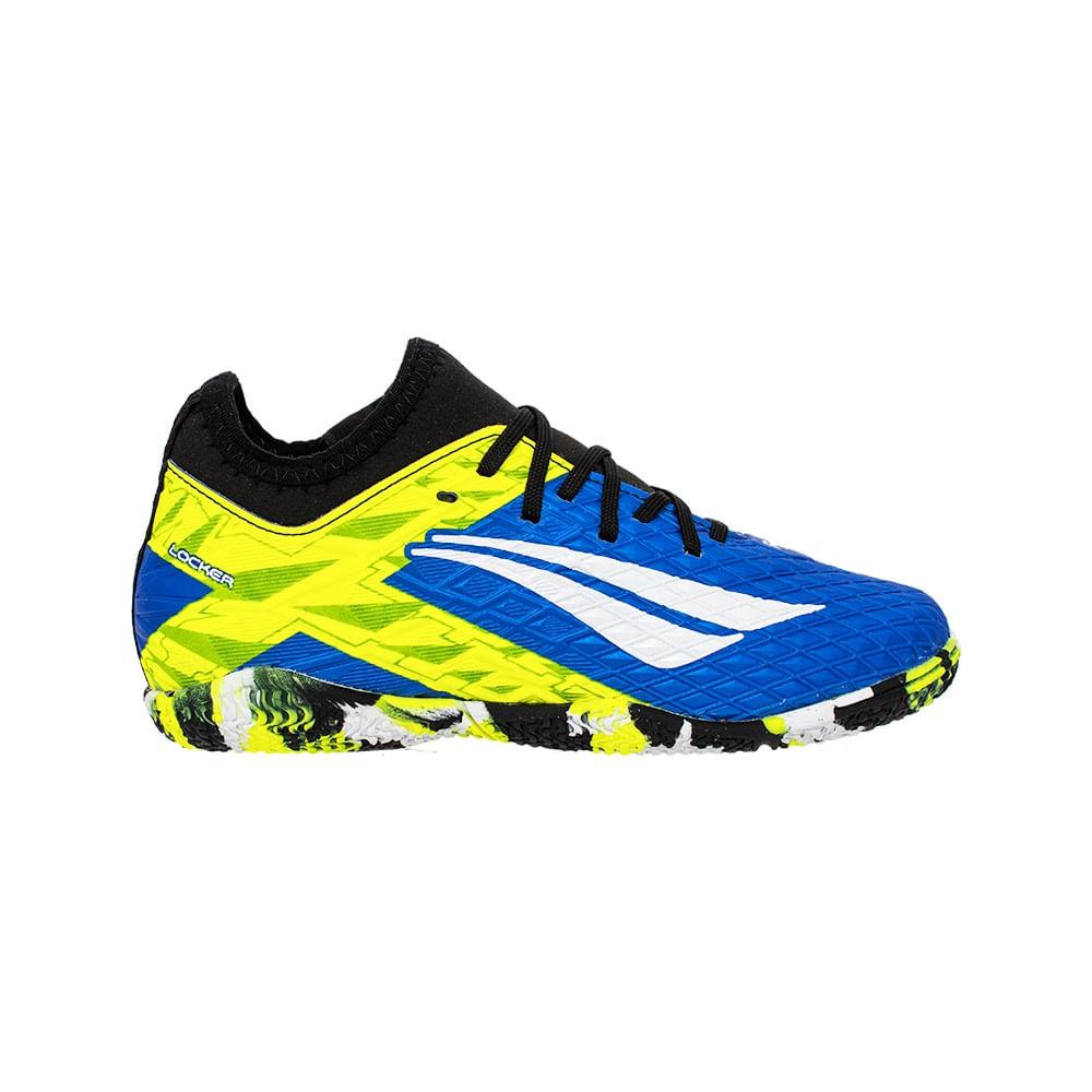 Chuteira Penalty Futsal Rx Locker Kids Y-3 Azul/branco/amarelo 032