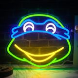 Neon Sign Ninja Turtle Alimentado Por Usb Para Decoração De Quartos Infantis