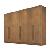 Guarda Roupa 100% Mdf 6 Portas 8 Gavetas Cumaru