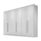 Guarda Roupa 100% Mdf 6 Portas 8 Gavetas Branco