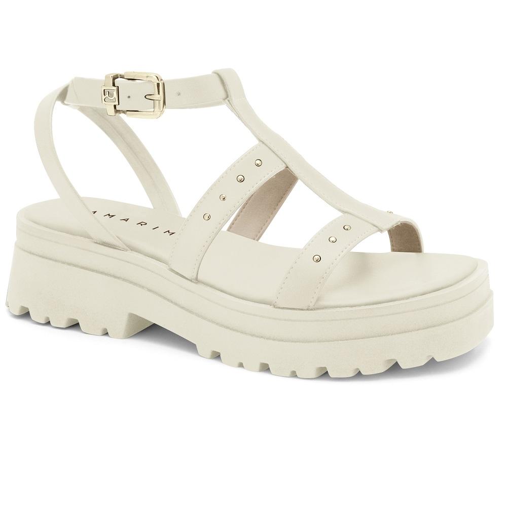 Sandalia Ramarim Tratorada Fivela Ref 2438106-5 Branco 038