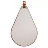 Espelheira Gota Para Decoração De Banheiro, Quarto, Sala, Escritório Mdf 50x76cm Cimento Mgm