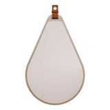 Espelheira Gota Para Decoração De Banheiro, Quarto, Sala, Escritório Mdf 50x76cm Cappuccino Mgm