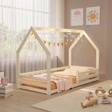 Cama Montessoriana Com Colchão Solteiro Madeira Maciça Naturale Amy Shop Jm