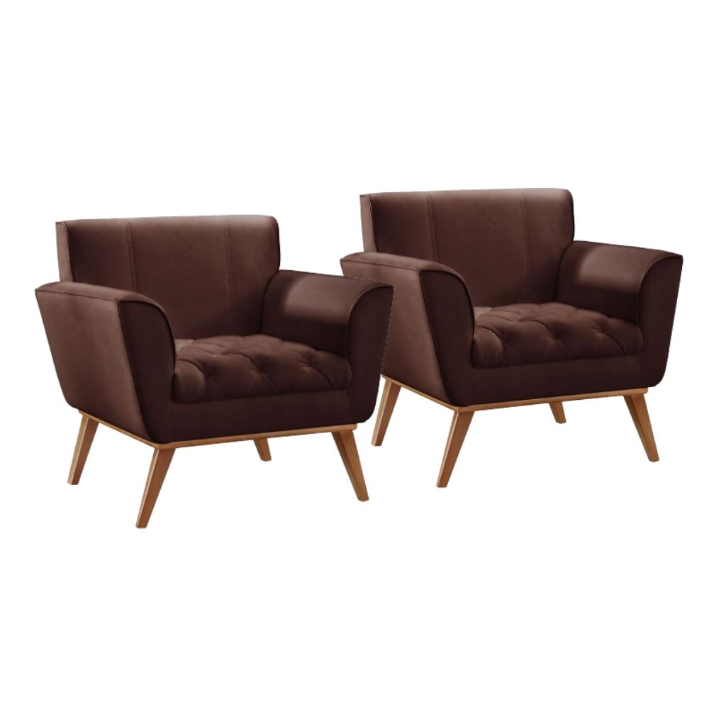 Conjunto - 2 Poltronas Lyz Corino Café