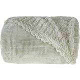 Cobertor Casal Sherpa Toque Pele De Carneiro Dupla Face 180x220cm Olive