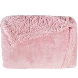 Cobertor Solteiro Sherpa Toque Pele De Carneiro Dupla Face 150x220cm Old Rosê