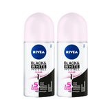 Kit Desodorante Roll On Nívea Invisible Black E White Clear 50ml - 2 Unidades