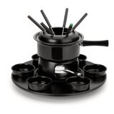Aparelho Fondue Carroussel 17 Peças Esmaltada Base Giratória