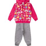 Conjunto Bebê Moletom Menina Com Capuz - Girafa - Pink