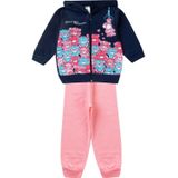 Conjunto Infantil Moletom Menina Com Capuz - Urso - Marinho