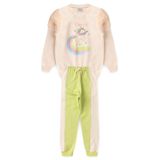 Conjunto Infantil Menina Moletom - Unicórnio - Off White E Verde