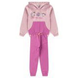 Conjunto Infantil Menina Moletom - Cute Game Start - Rosa