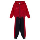 Conjunto Infantil Menina Inverno Esportivo Nba - Forever - Vermelho E Azul Marinho