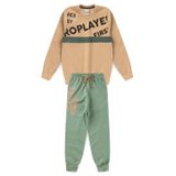 Conjunto Infantil Menino Moletom - Proplayer - Bege E Verde Oliva