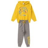 Conjunto Infantil Menino Moletom - Controle - Amarelo E Cinza