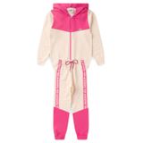 Conjunto Infantil Menina Moletom - Bicolor - Rosa E Off White