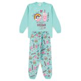 Pijama Infantil Meia Estação Menina - Sweet Dreams - Verde Água