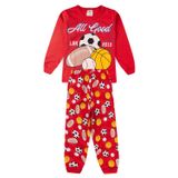 Pijama Infantil Meia Estação Menino - Jogos - Vermelho