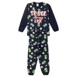 Pijama Infantil Meia Estação Menino - Space - Azul Marinho