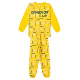 Pijama Infantil Meia Estação Menino - Game On - Amarelo