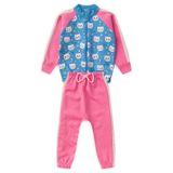 Conjunto Bebê Moletom Menina - Gatinhas - Azul E Rosa