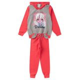 Conjunto Infantil Menina Moletom - New York Dreams - Cinza E Rosa