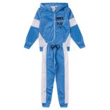 Conjunto Infantil Menino Inverno Esportivo Nba - Don&#39;t Stop Play - Azul E Branco