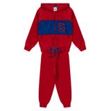 Conjunto Infantil Menino Inverno Esportivo Nba - Let&#39;s Go - Vermelho