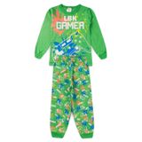 Pijama Infantil Meia Estação Menino - Gamer - Verde