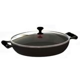 Frigideira Paella com alças de silicone Preto e tampa 36 Cm