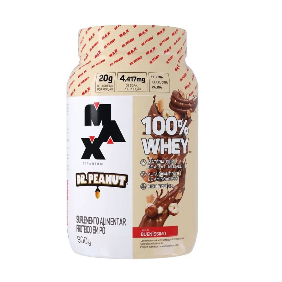 100% Whey Max Titanium X Dr. Peanut 900g - Max Titanium