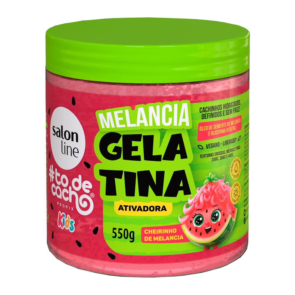 Gelatina Salon Line To De Cachos Ativadora Cheirinho De Melancia 550g