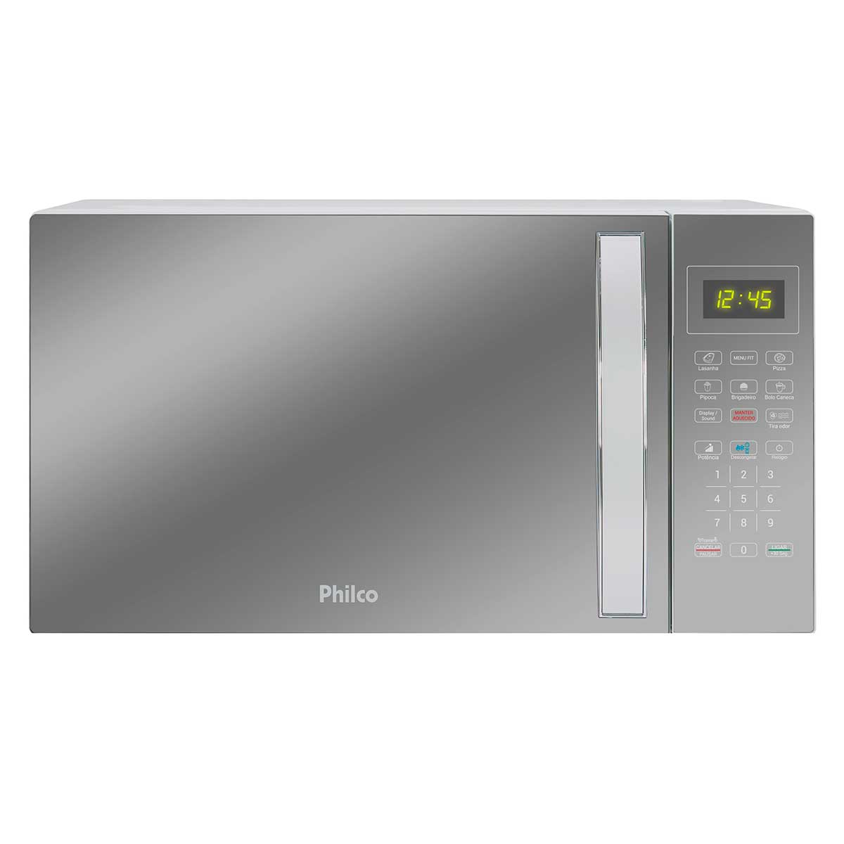 Micro-ondas Philco Mesa 33 Litros Espelhado/Branco Funções Pré-programadas PMO38E 110V