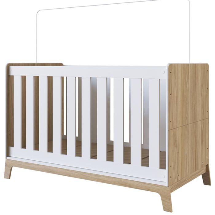 Berço Mini Cama 3 Em 1 Com Colchao Fm011 Itapua Branco Comm