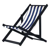 Espreguiçadeira Preguiçosa Dobrável Black Sb-list. Azul/branco