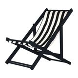 Espreguiçadeira Preguiçosa Dobrável Black Sb-list. Pret/branco