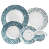 Conjunto De Jantar Tramontina Clarice Em Porcelana Decorada 20 Peças Com Pratos E Xícaras 96011787